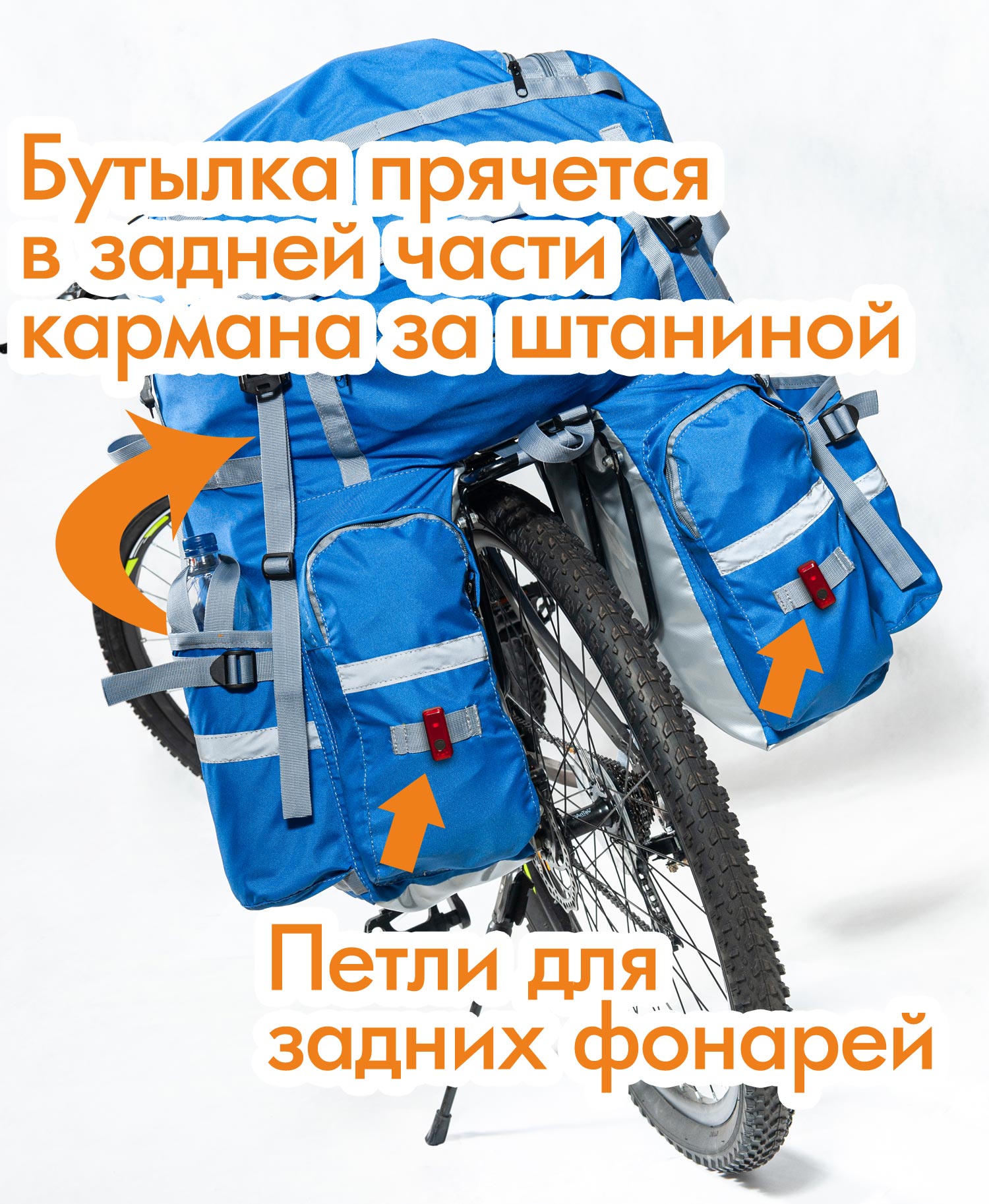 Велорюкзак Course на багажник (велоштаны) 50-80+ литров, особенности конструкции