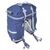 Велорюкзак на багажник (велоштаны) 35-50 литров, вид спереди (синий цвет)