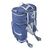 Велорюкзак на багажник (велоштаны) 35-50 литров, вид спереди (синий цвет)