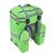 Велорюкзак на багажник (велоштаны) 35-50 литров, вид сзади (зеленый цвет)