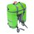 Велорюкзак на багажник (велоштаны) 35-50 литров, вид спереди (зеленый цвет)