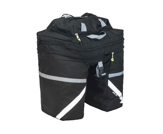 Велорюкзак на багажник (велоштаны) 30-50 литров, черный цвет