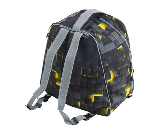 Сумка-рюкзак для 1 пары горнолыжных ботинок, общий вид сзади с лямками, цвет Yellow Cube